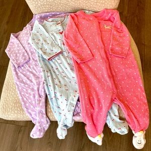 Bundle of Baby Girl Sleepers - 6 Months